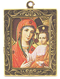 Dollhouse Miniature Madonna & Child Framed Picture